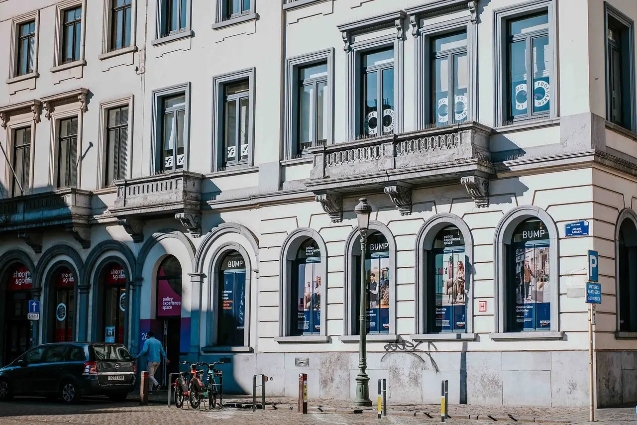 The venue on the street outside