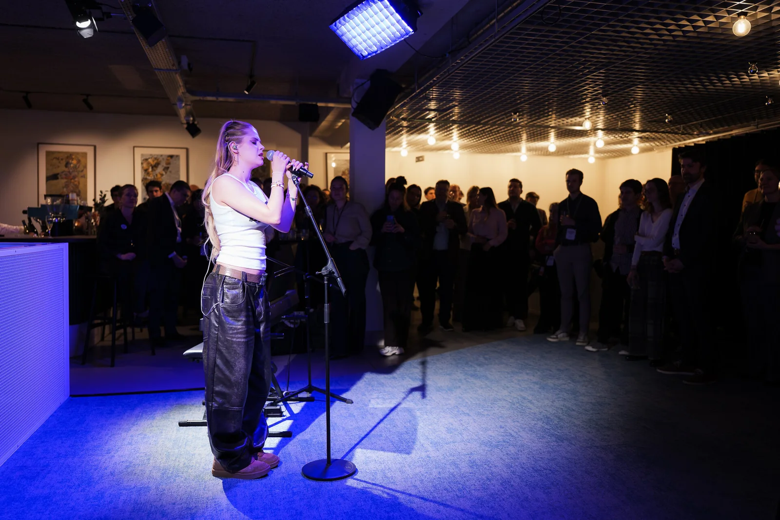 A performance with the audience watching